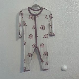 Kyte Baby Snap Romper Mulberry Rainbow 6-12 months